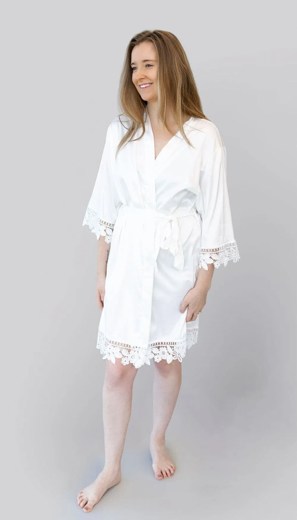 Satin and Lace Bridal and Bridesmaid Robes
