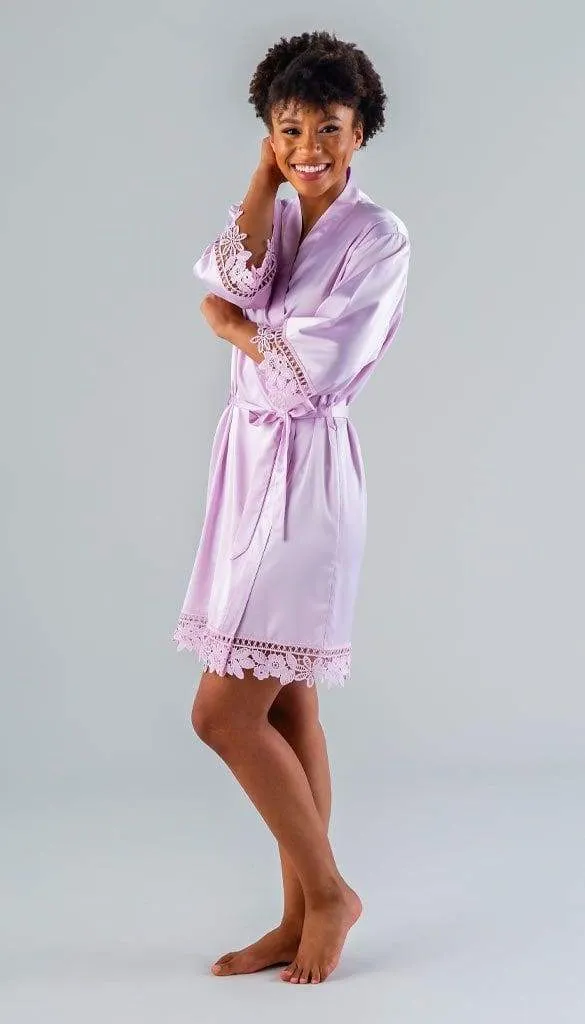 Satin and Lace Bridal and Bridesmaid Robes
