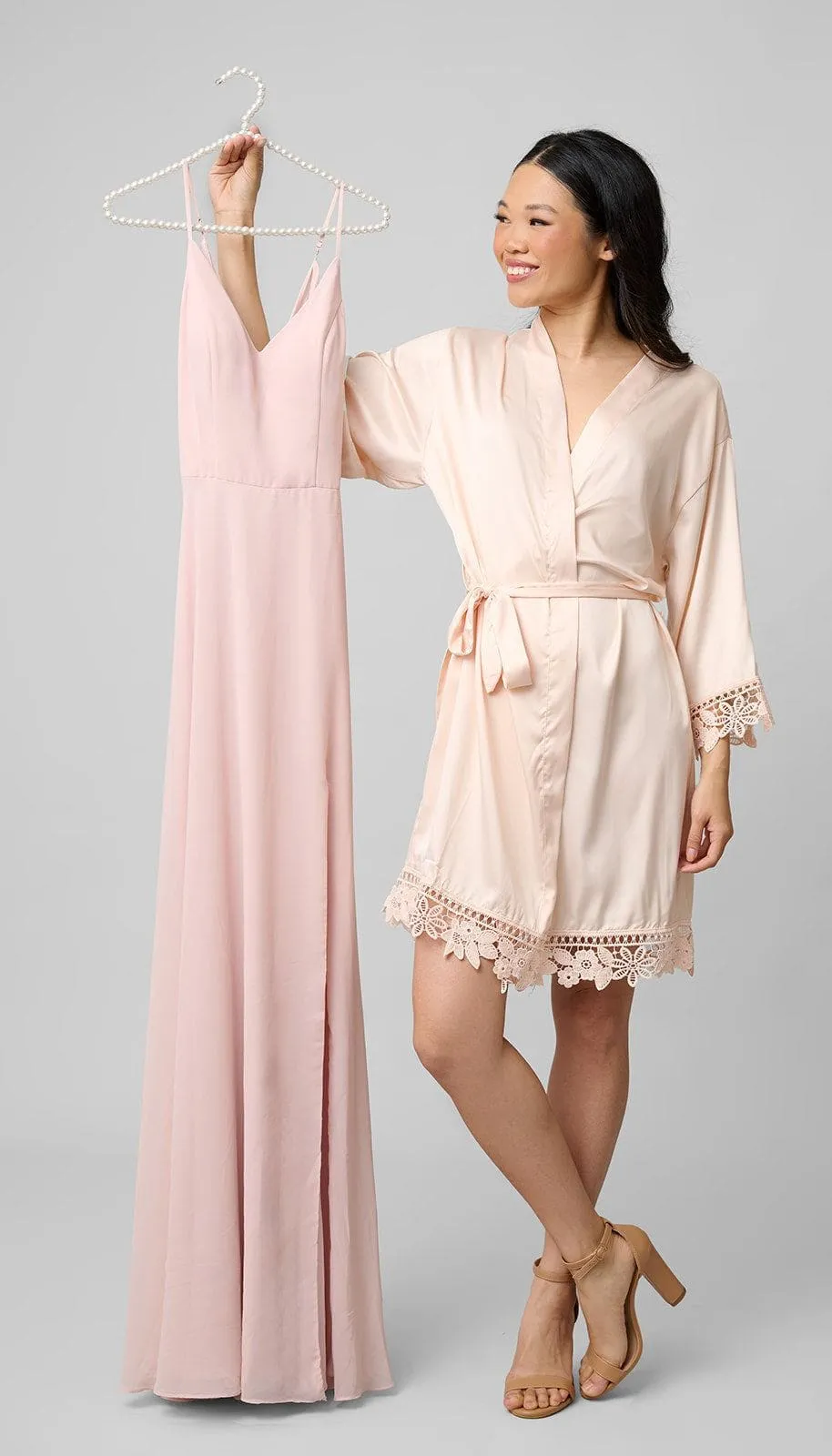 Satin and Lace Bridal and Bridesmaid Robes