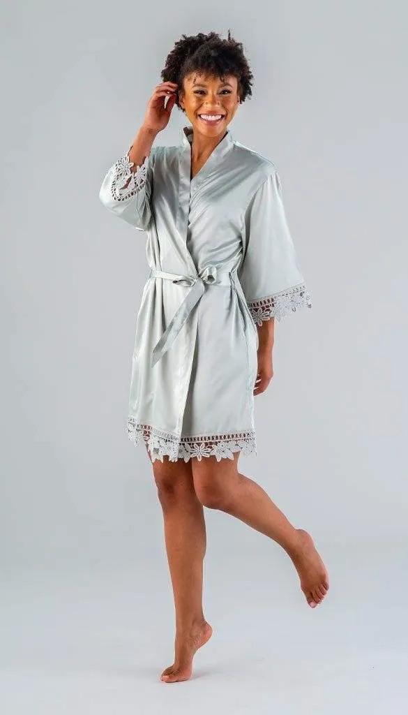 Satin and Lace Bridal and Bridesmaid Robes