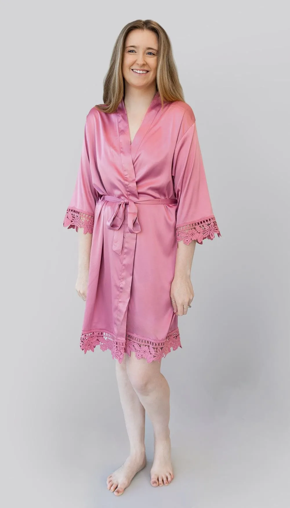 Satin and Lace Bridal and Bridesmaid Robes