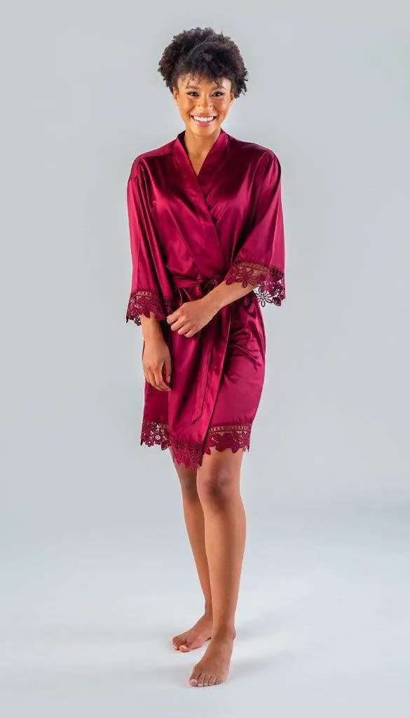 Satin and Lace Bridal and Bridesmaid Robes