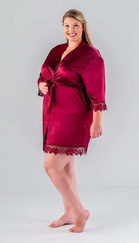 Satin and Lace Bridal and Bridesmaid Robes