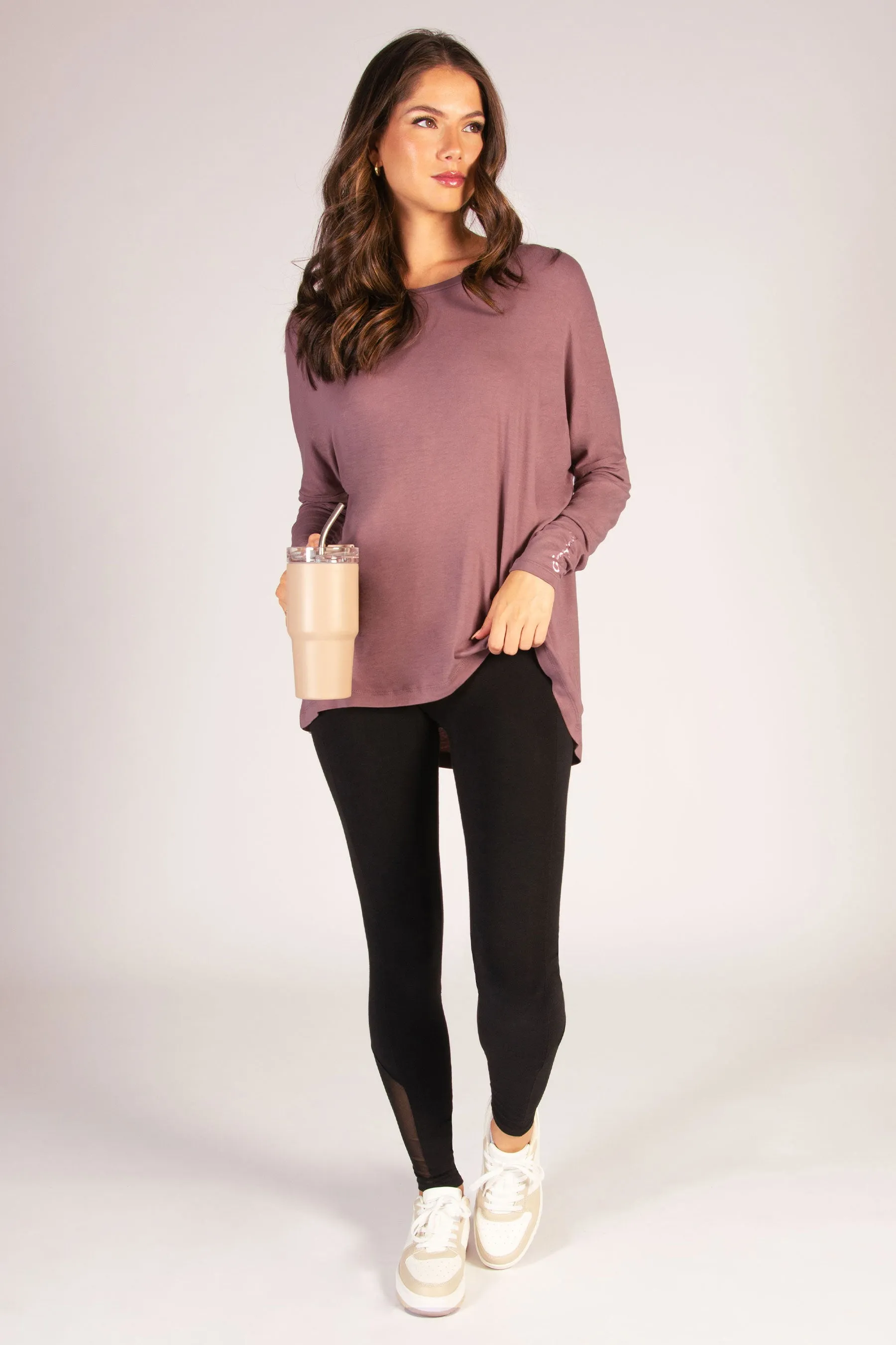 Script Long Sleeve Top