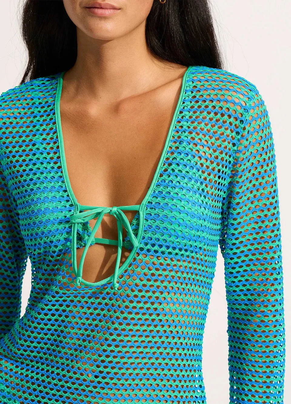 SEAFOLLY- WOMEN'S MESH EFFECT COVER UP