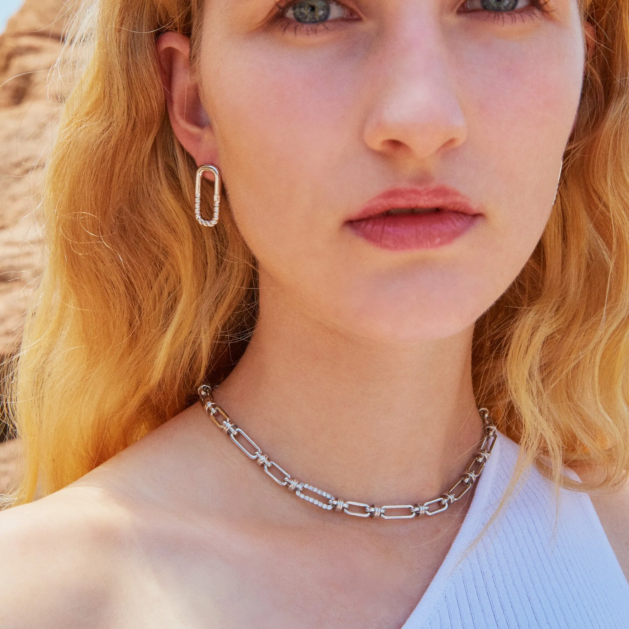Sensible Silver Chain Choker Necklace