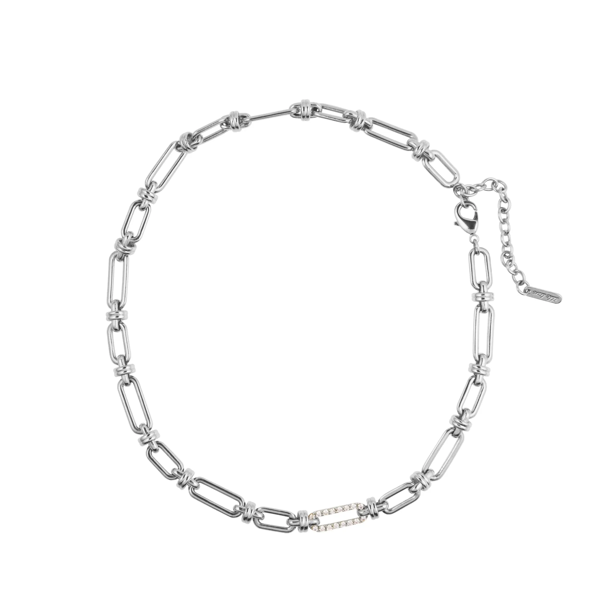 Sensible Silver Chain Choker Necklace