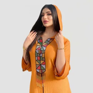 Sequin Tassel Hooded Abaya
