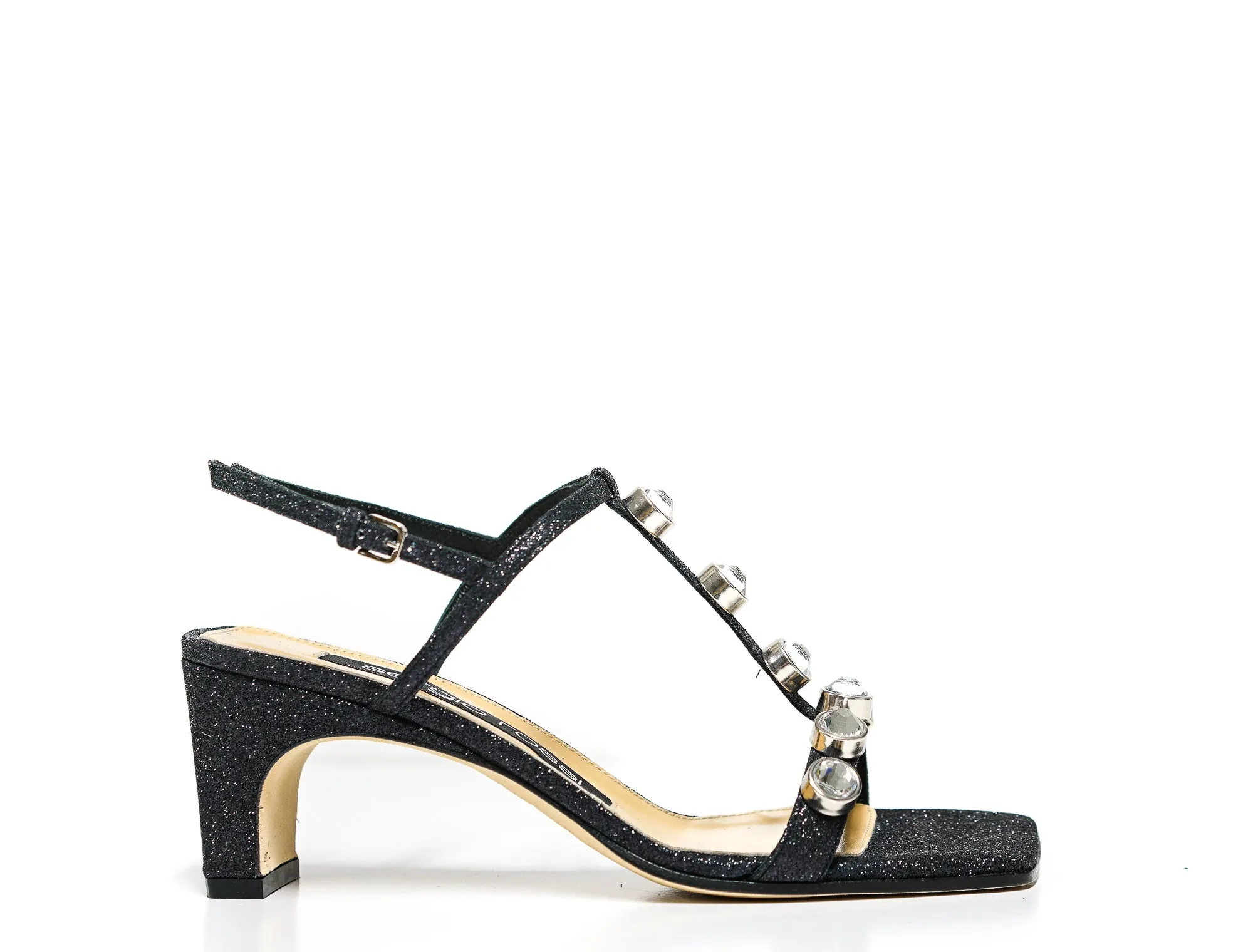 Sergio Rossi Women's Black Crystal Sandal A88500  40% OFF
