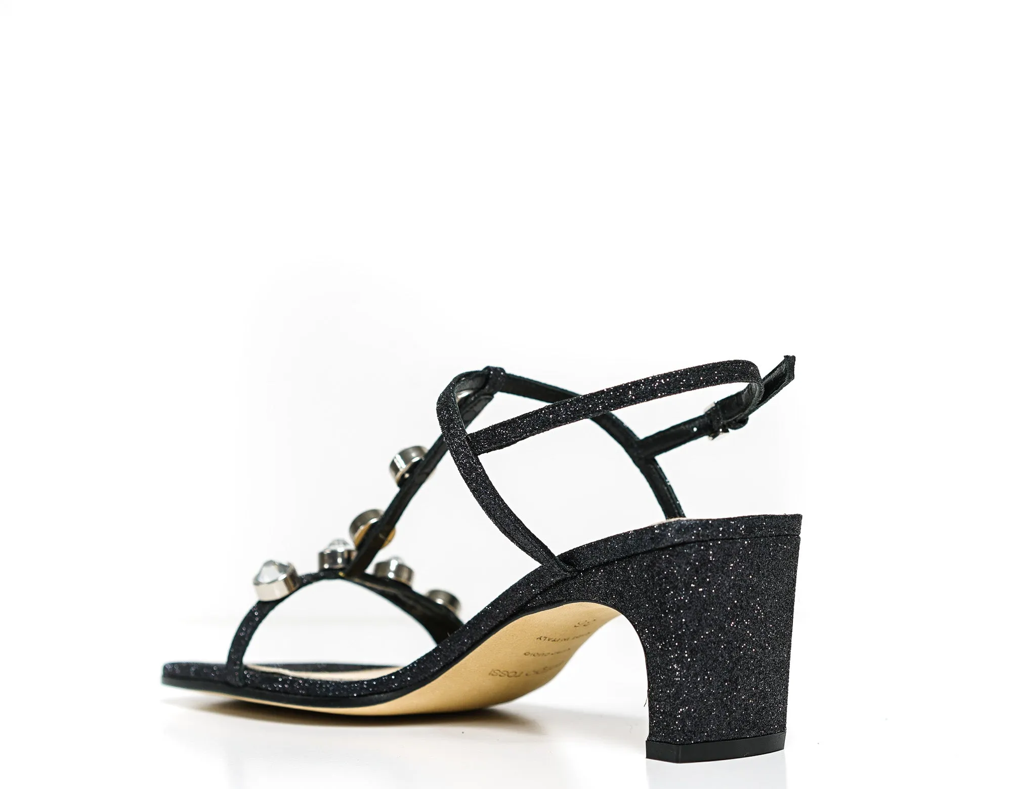 Sergio Rossi Women's Black Crystal Sandal A88500  40% OFF