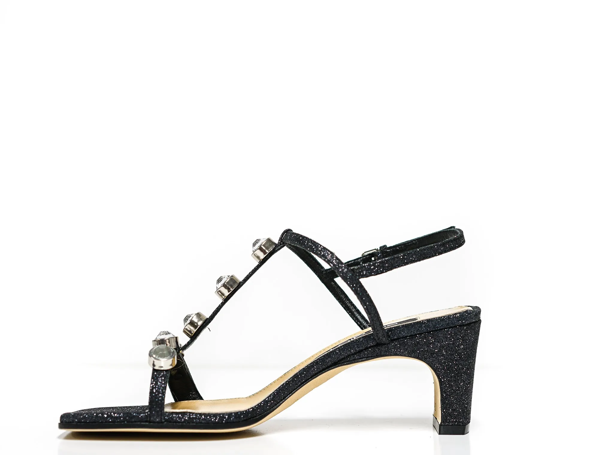 Sergio Rossi Women's Black Crystal Sandal A88500  40% OFF