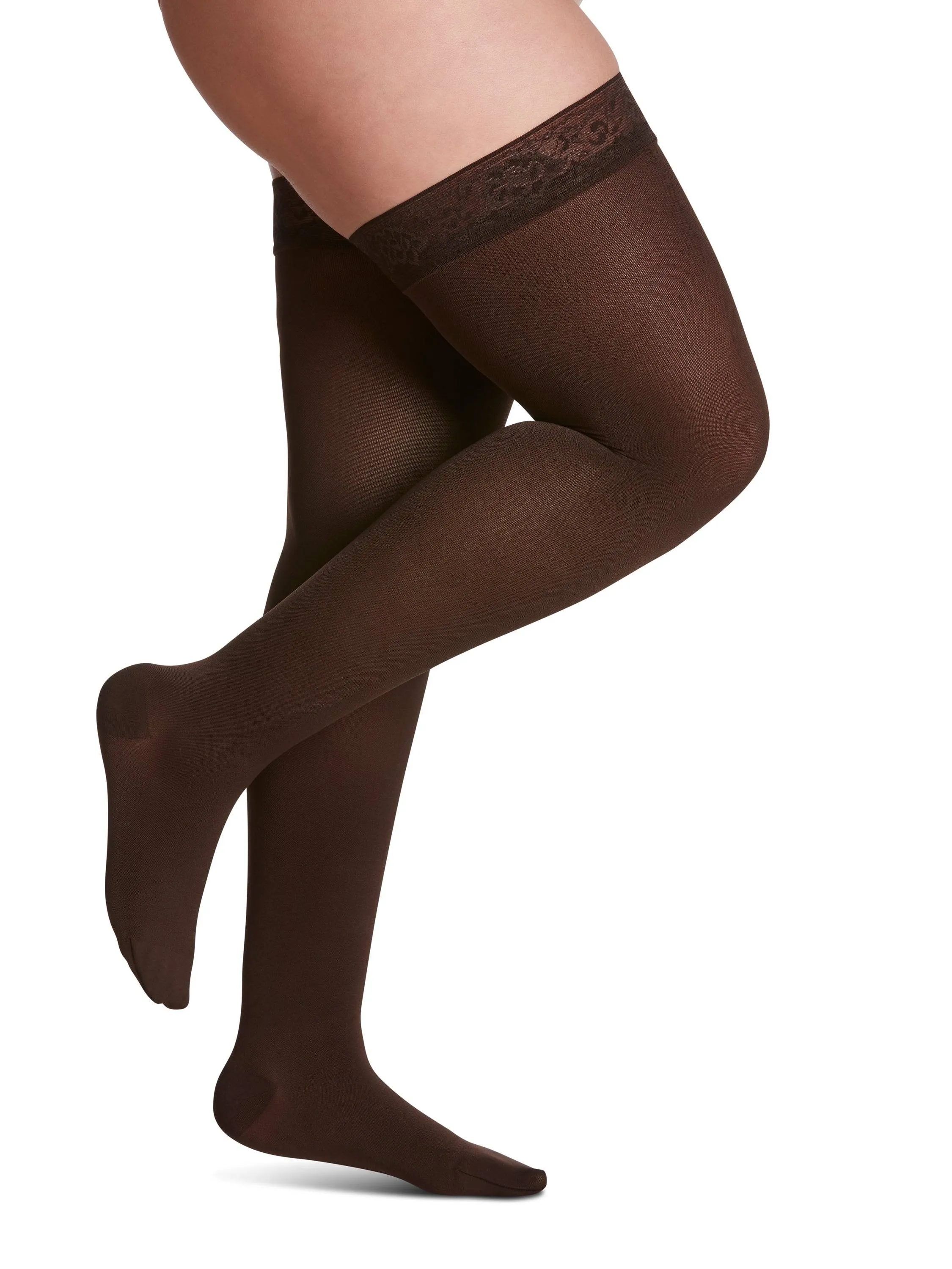 Sigvaris Soft Opaque (Formerly 840 Soft Opaque) Women's Thigh High  20-30mmHg-Closed Toe