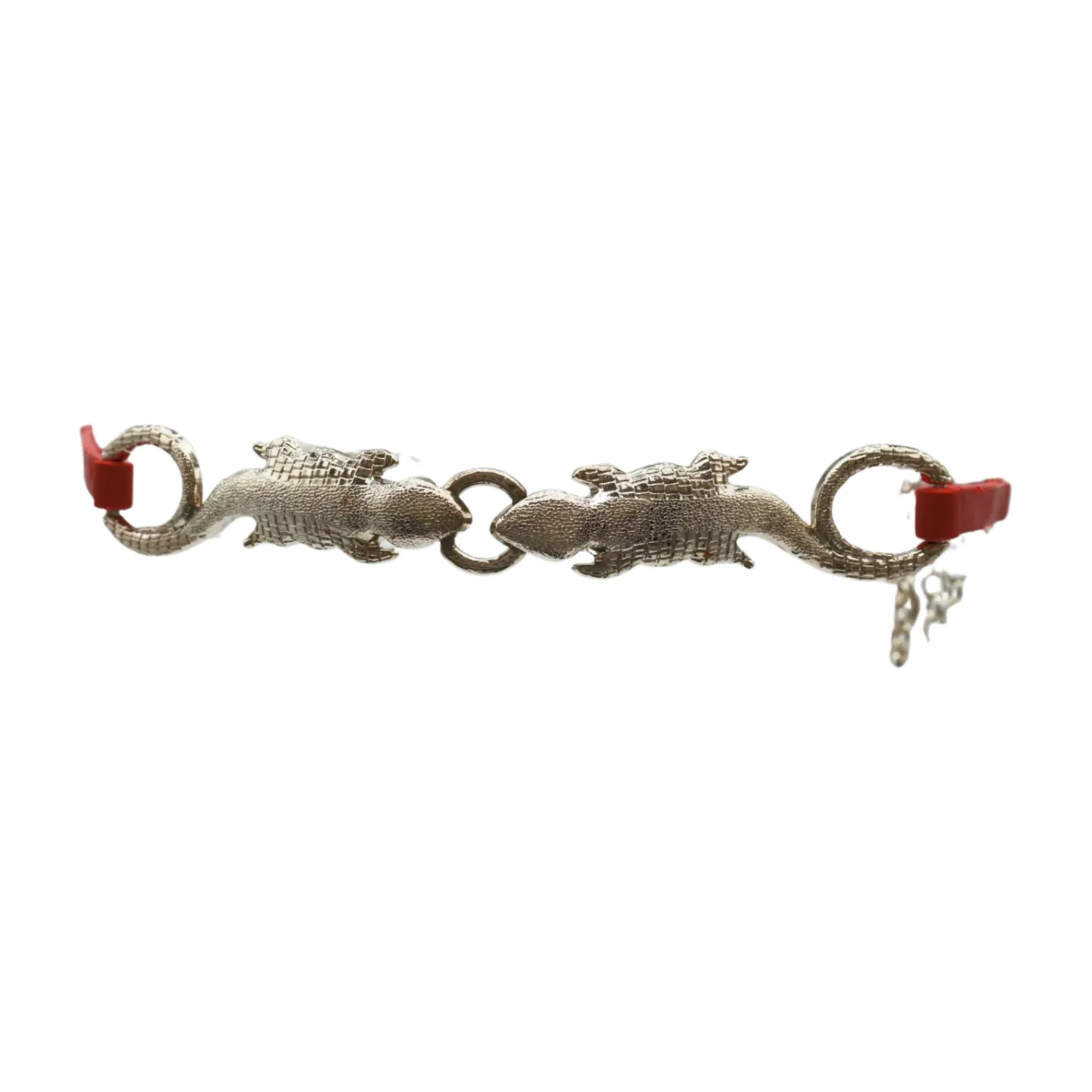 Silver Metal Lizard Buckle Skinny Belt S M L