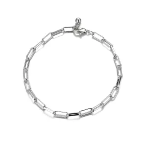 Silver-Plated Cable Chain Bracelet