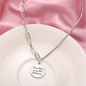 Silver-Plated Coin Pendant Necklace