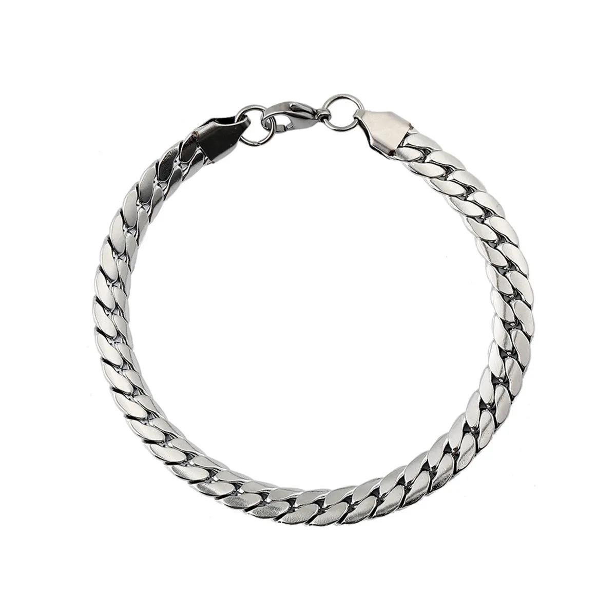 Silver-Plated Curb Chain Bracelet