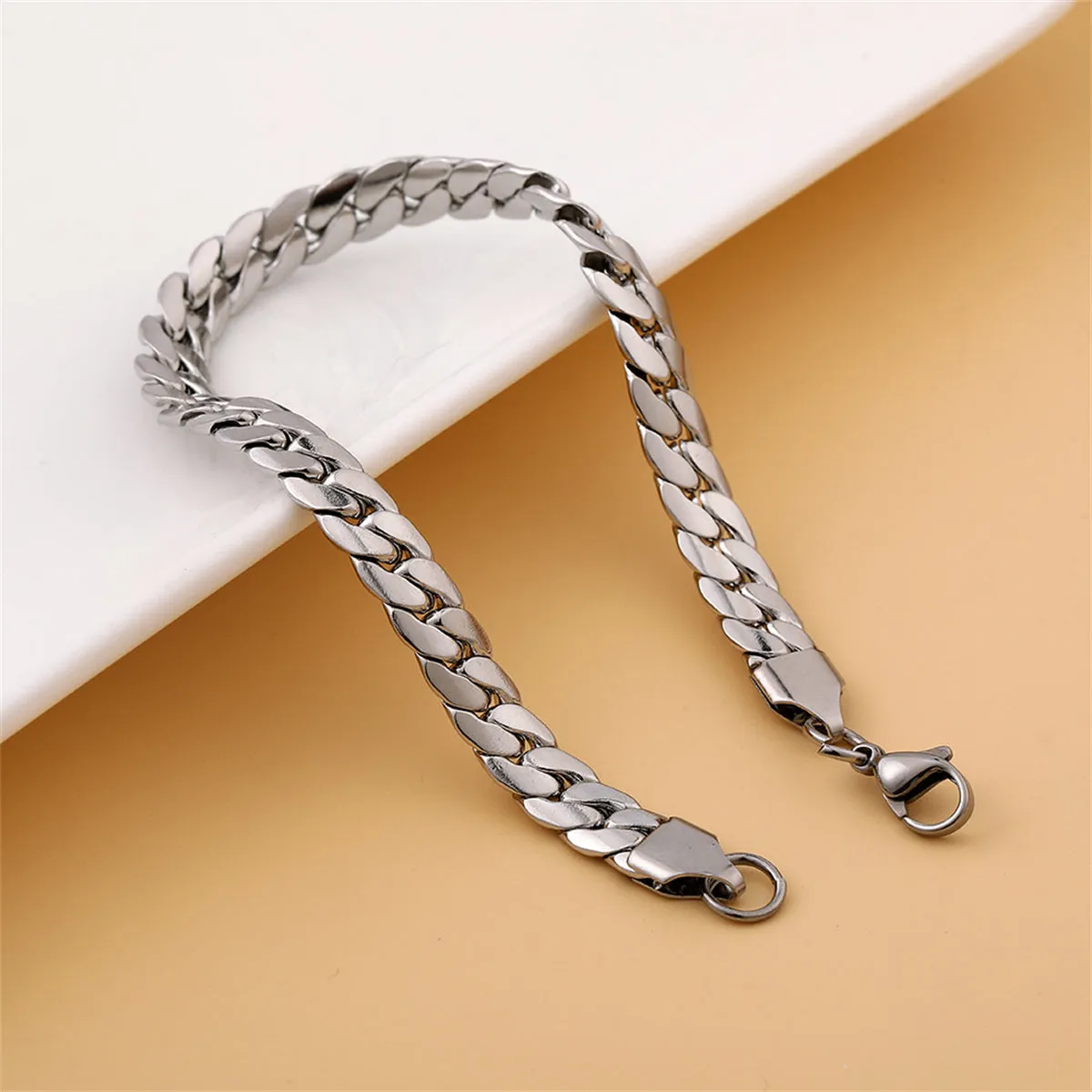 Silver-Plated Curb Chain Bracelet