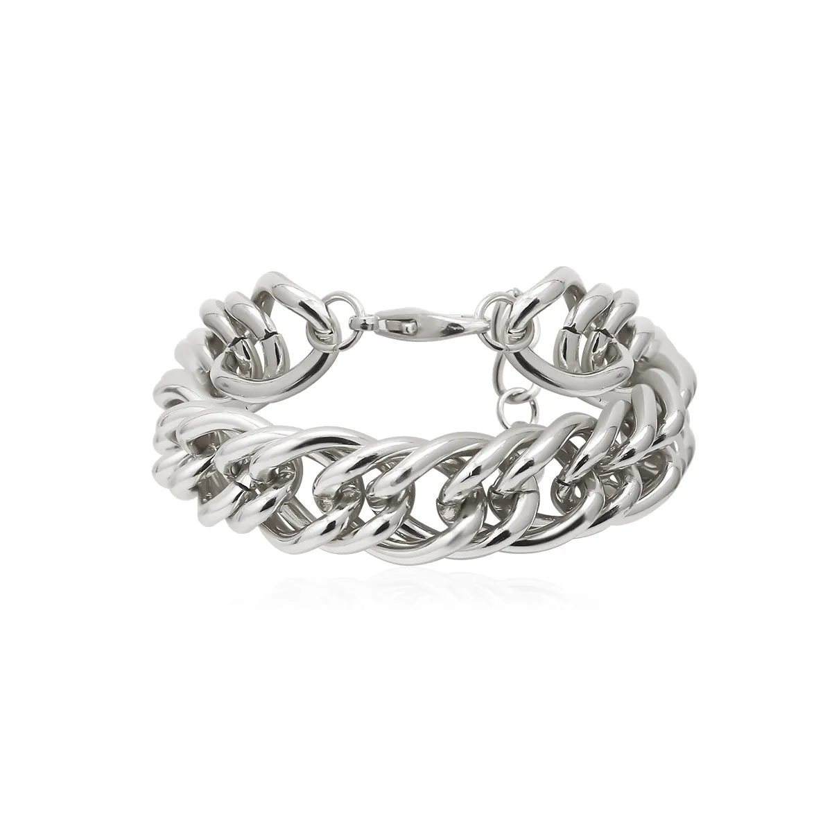 Silver-Plated Figaro Necklace & Bracelet