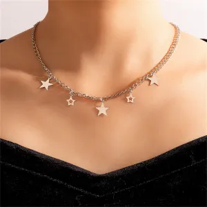 Silver-Plated Star Necklace