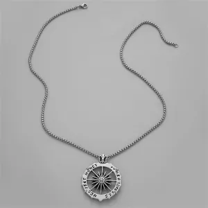 Silver-Plated Sun Pendant Necklace