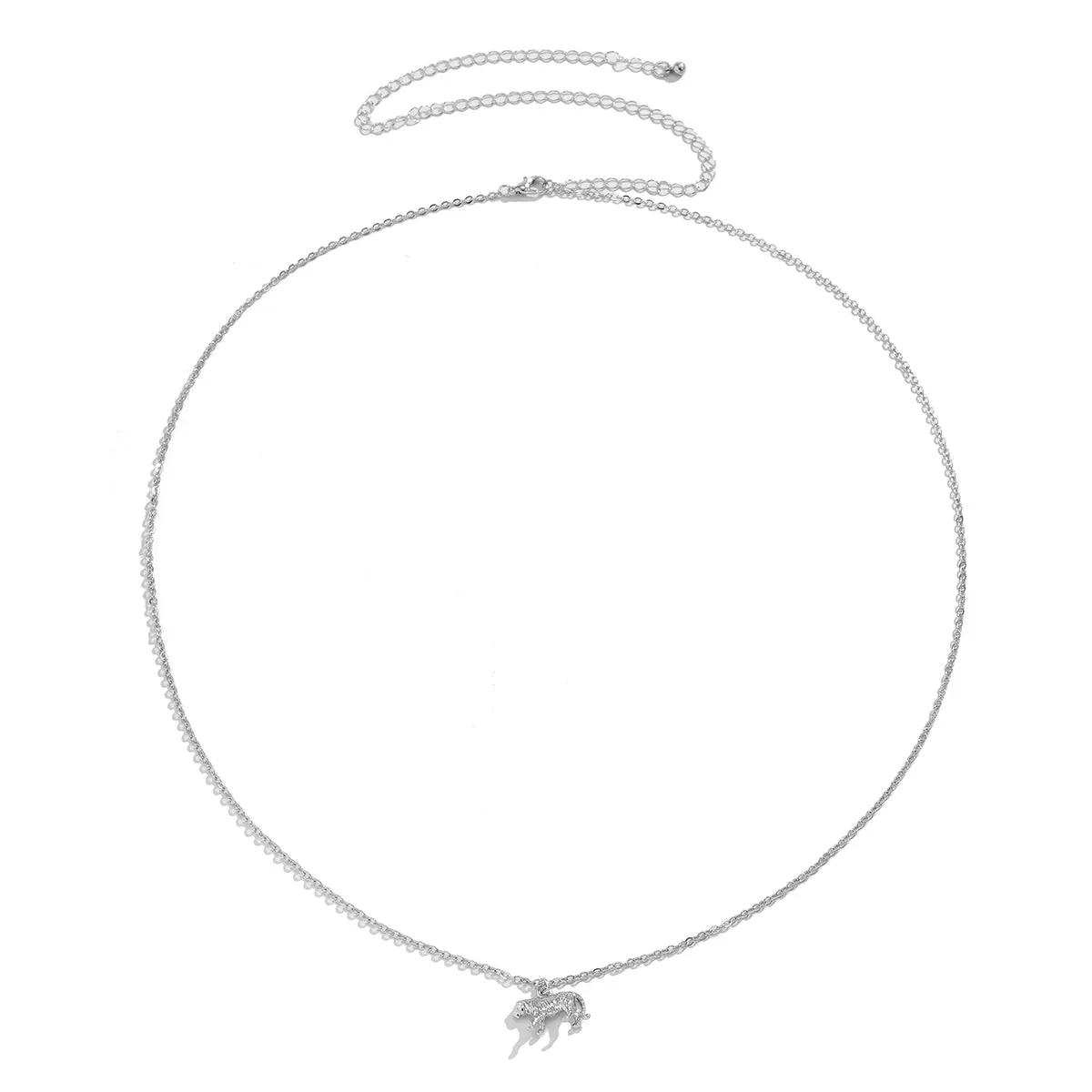 Silver-Plated Tiger Charm Waist Chain