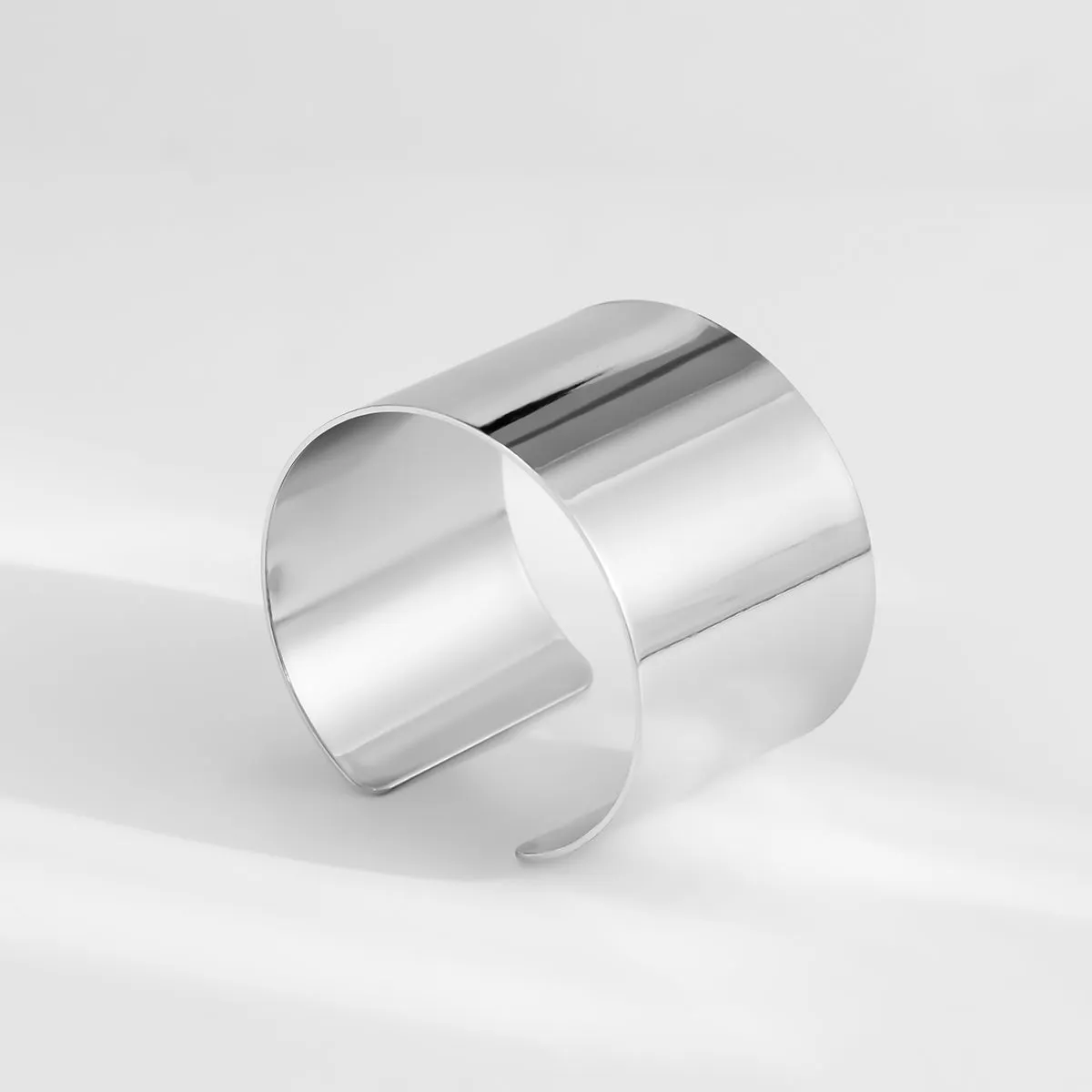 Silver-Plated Wide Wrap Cuff