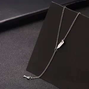 Silver-Plated Wine Lariat Necklace