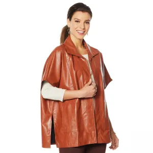 Slinky Brand Women's Faux Leather Topper Jacket