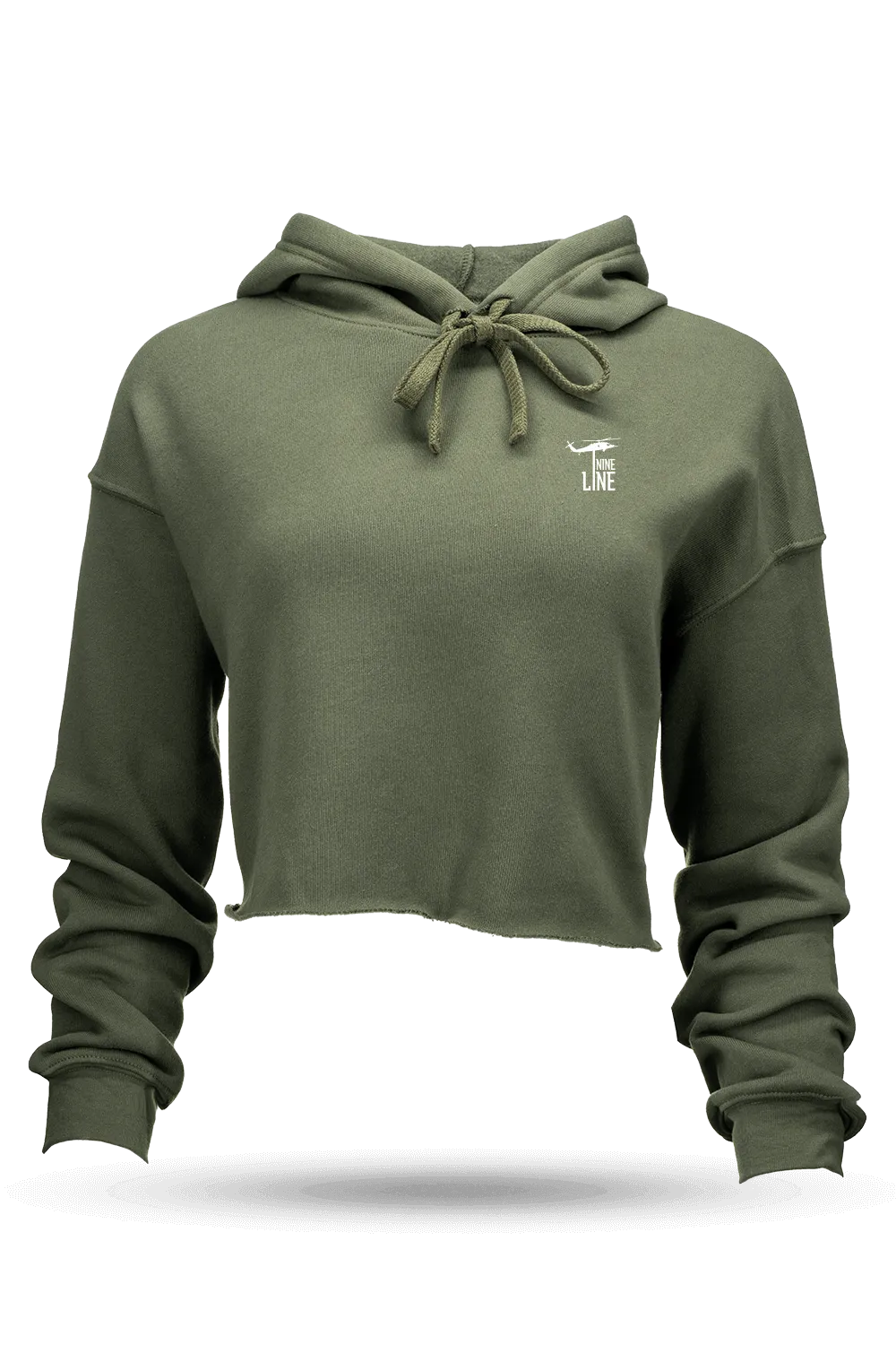 Small Dropline Logo - Women's Cropped Hoodie