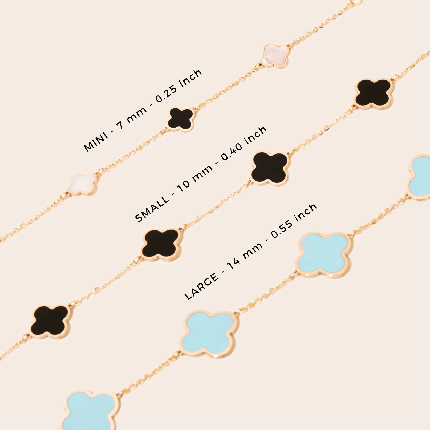 Small Gold Clover Necklace