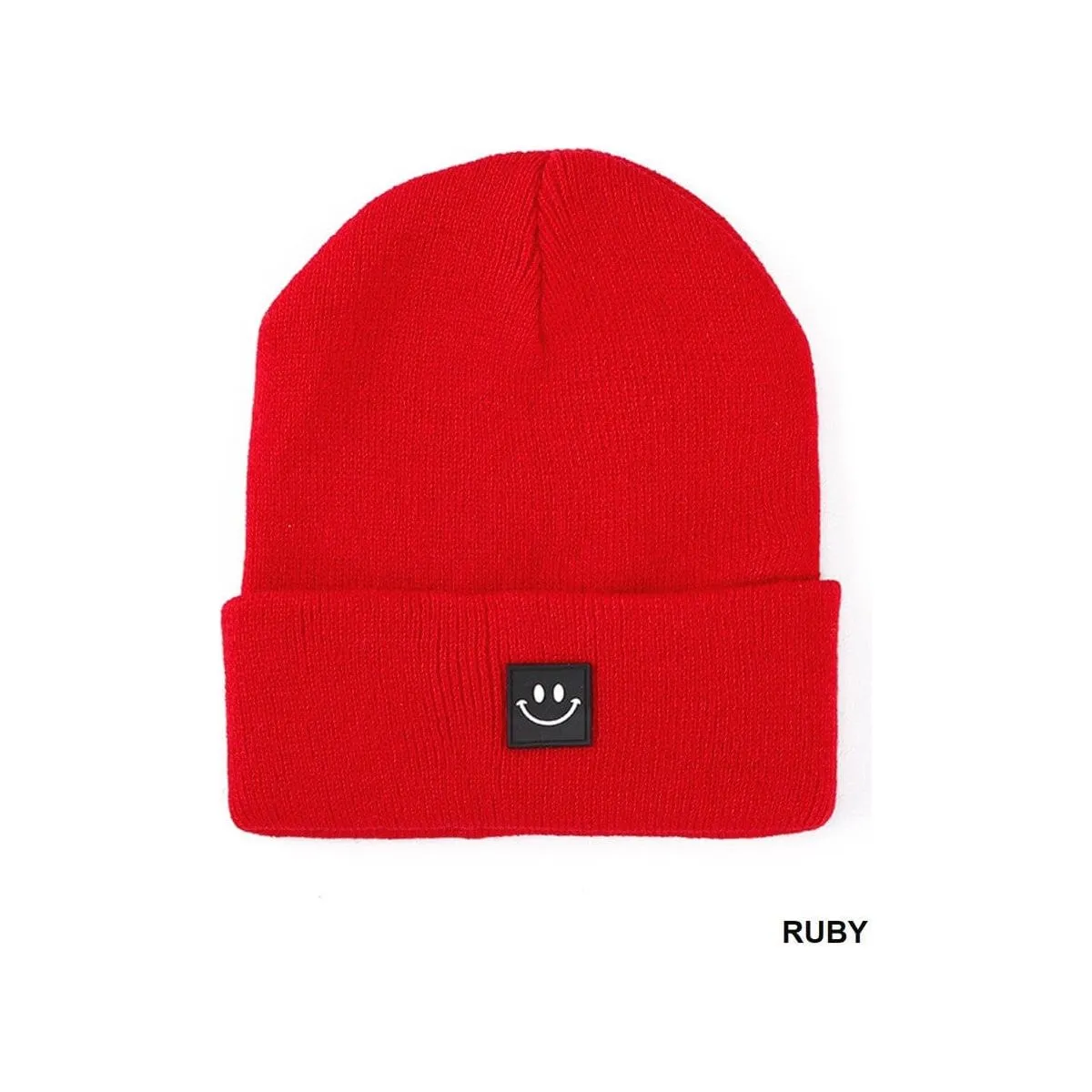 Smiley Face Patch Beanie