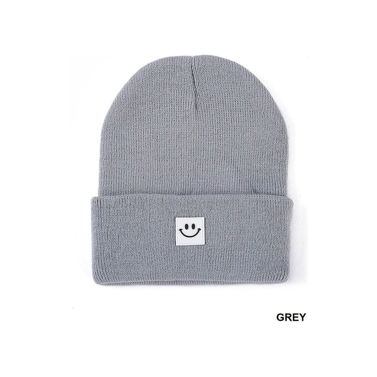 Smiley Face Patch Beanie