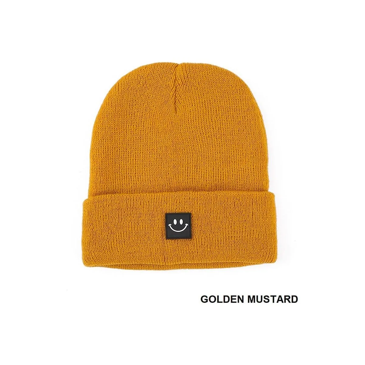 Smiley Face Patch Beanie