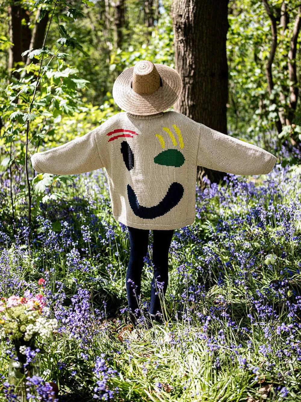 Smiley Knit™ | Women's Colorful Loose Pullover Sweater | Soft Knit Fabric, Fun Smiley Face Design, Relaxed Fit