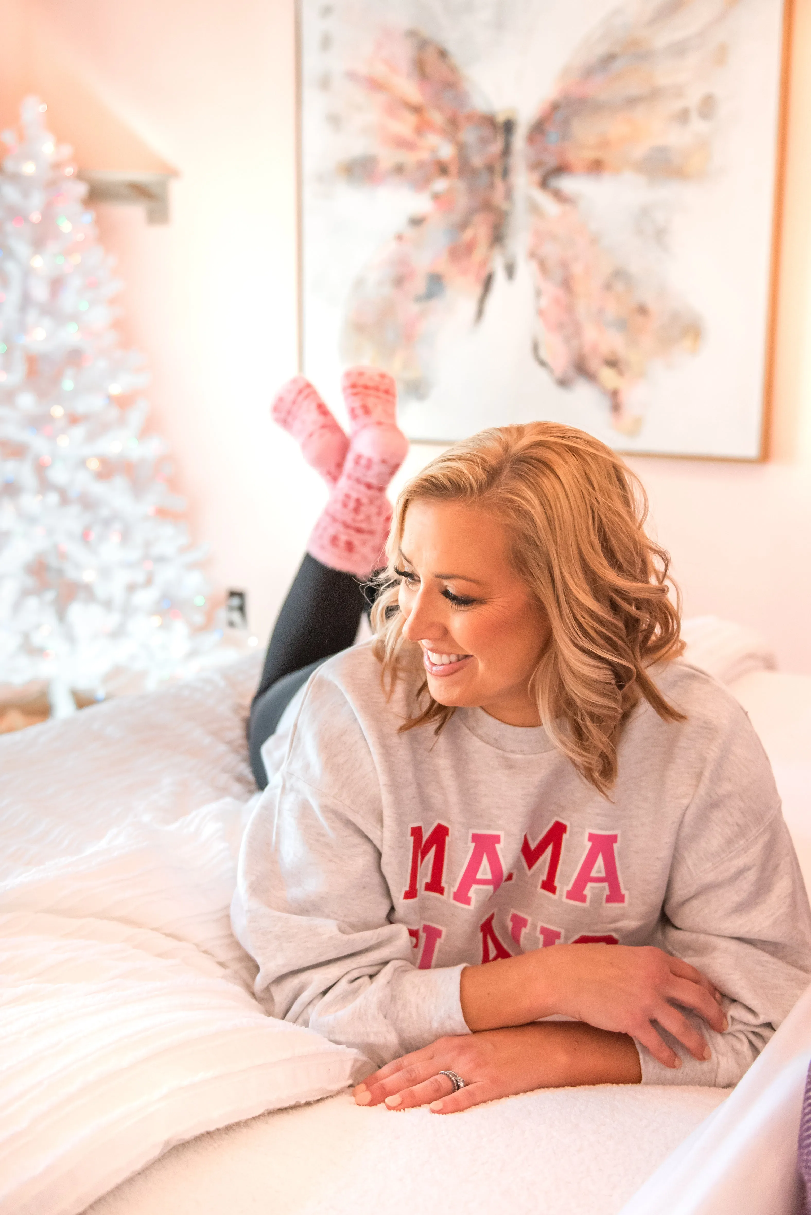 Soft & Cozy Fair Isle Pink Socks