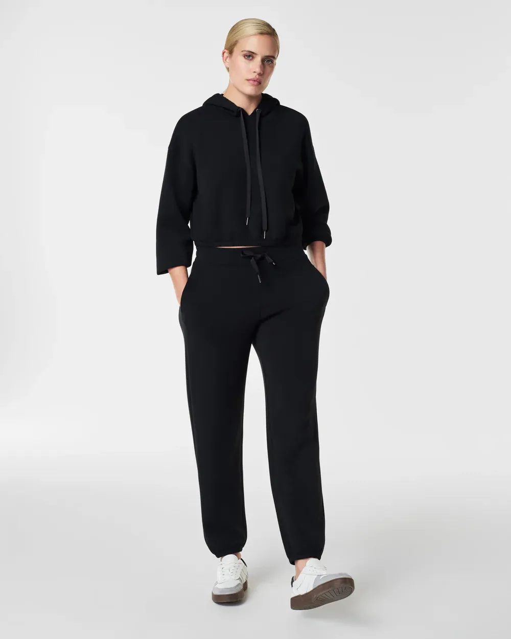 SPANX | AirEssentials Cropped Hoodie {Very Black}