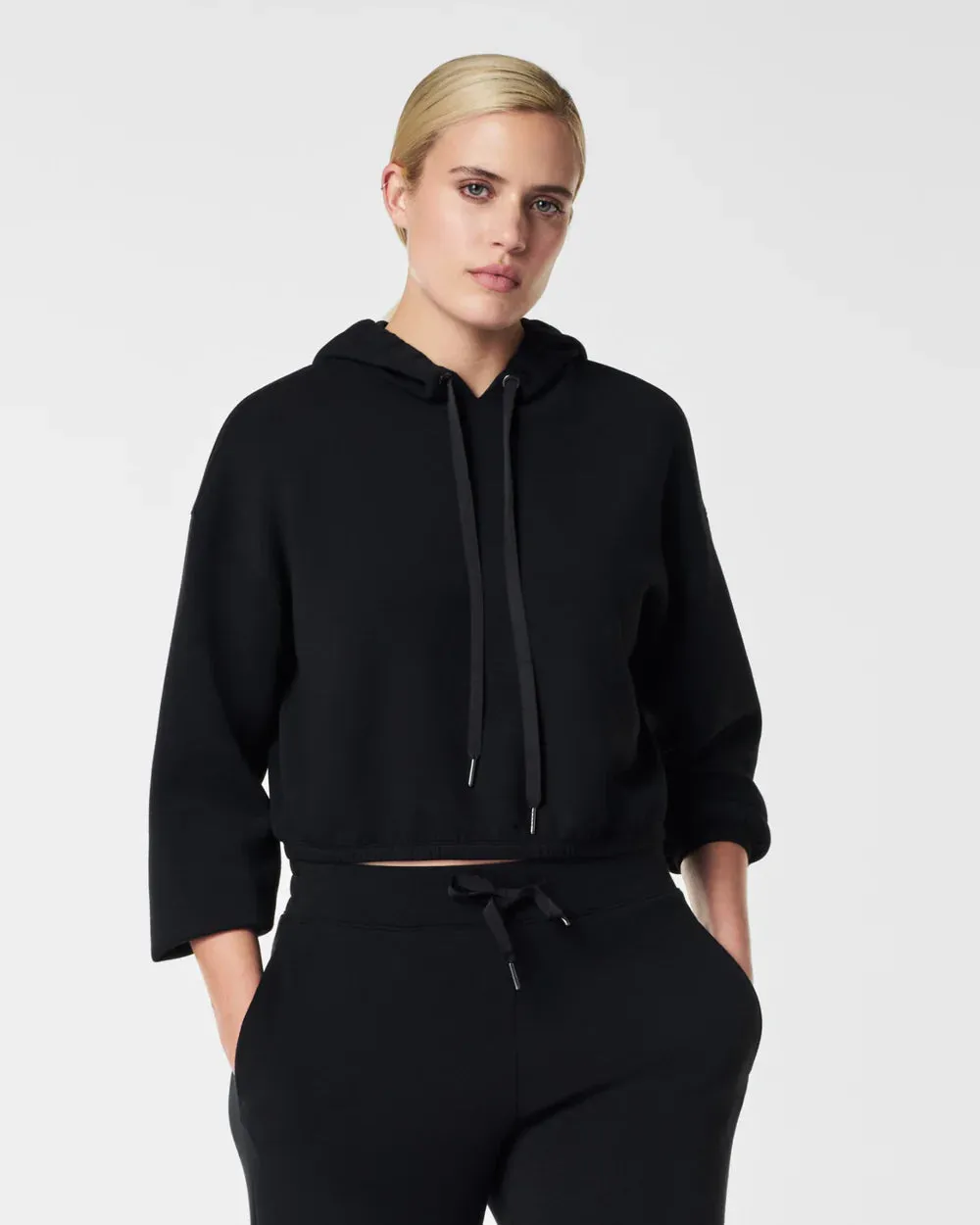 SPANX | AirEssentials Cropped Hoodie {Very Black}