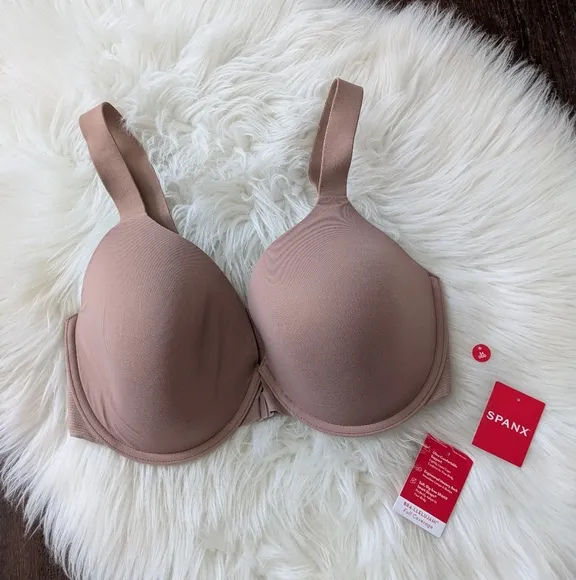 Spanx Bra-Llelujah! Full Coverage Women's Tan Cafe Au Lait Nude Bra 34DDD