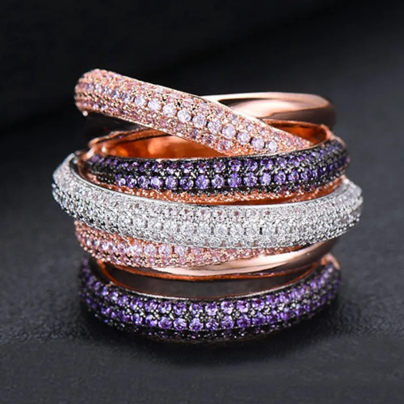 Sparkling Ruby Engagement Ring Stackable Women's Bridal Jewelry
