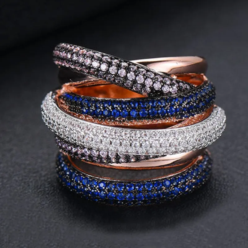 Sparkling Ruby Engagement Ring Stackable Women's Bridal Jewelry