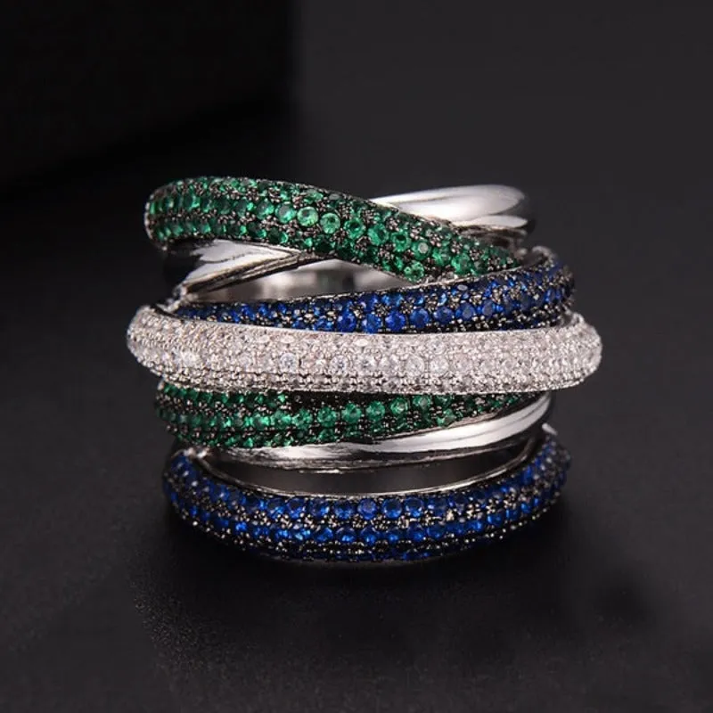Sparkling Ruby Engagement Ring Stackable Women's Bridal Jewelry