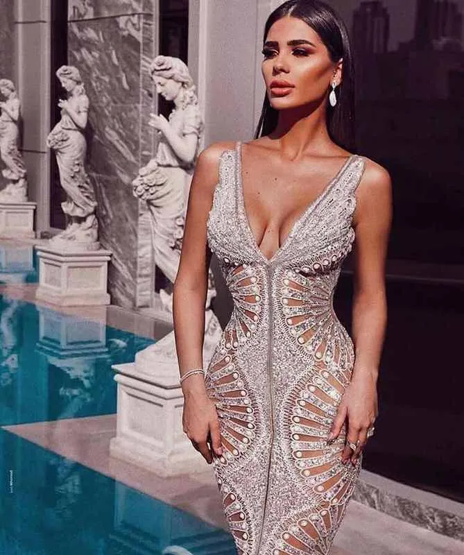 Sparkly Sequined Sleeveless Long Dress