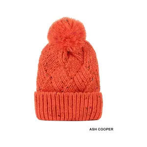 Speckled Pom Pom Beanie