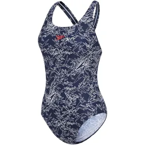 SPEEDO WOMENS BOOM PULLBACK ONE PIECE NAVY/WHITE