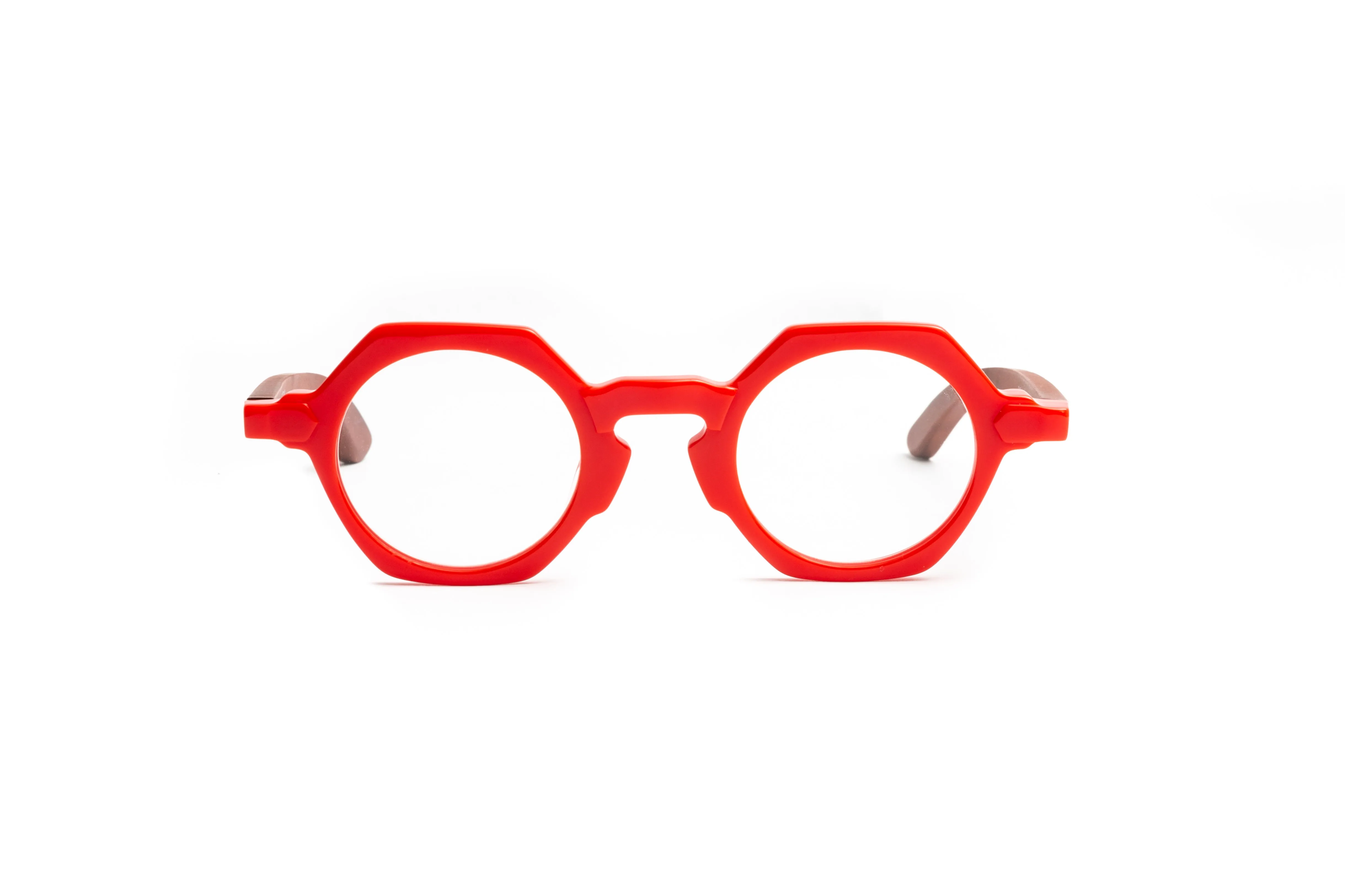 St. Moritz Round Red/ Cherry Wood Reading Glasses