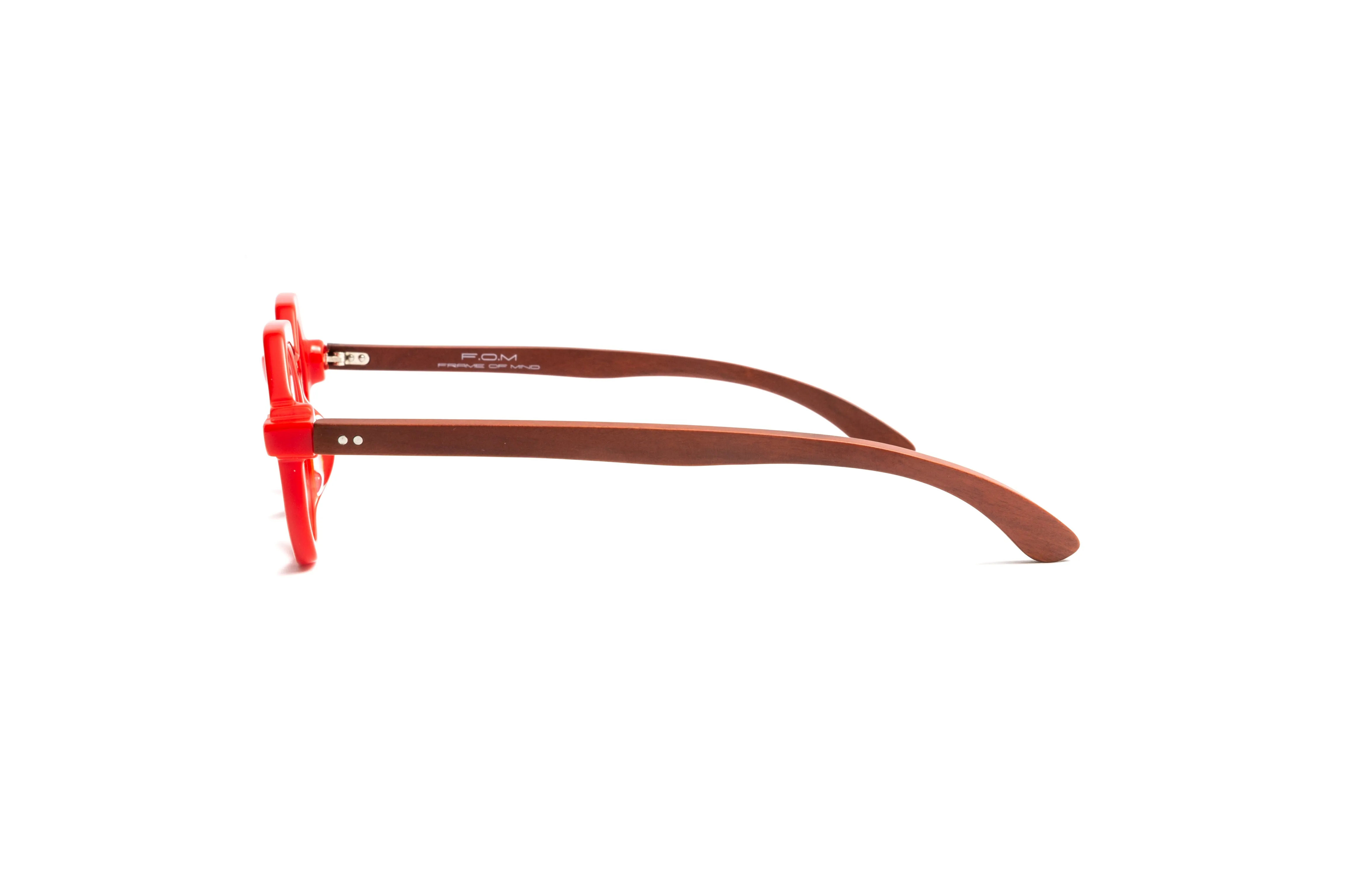 St. Moritz Round Red/ Cherry Wood Reading Glasses