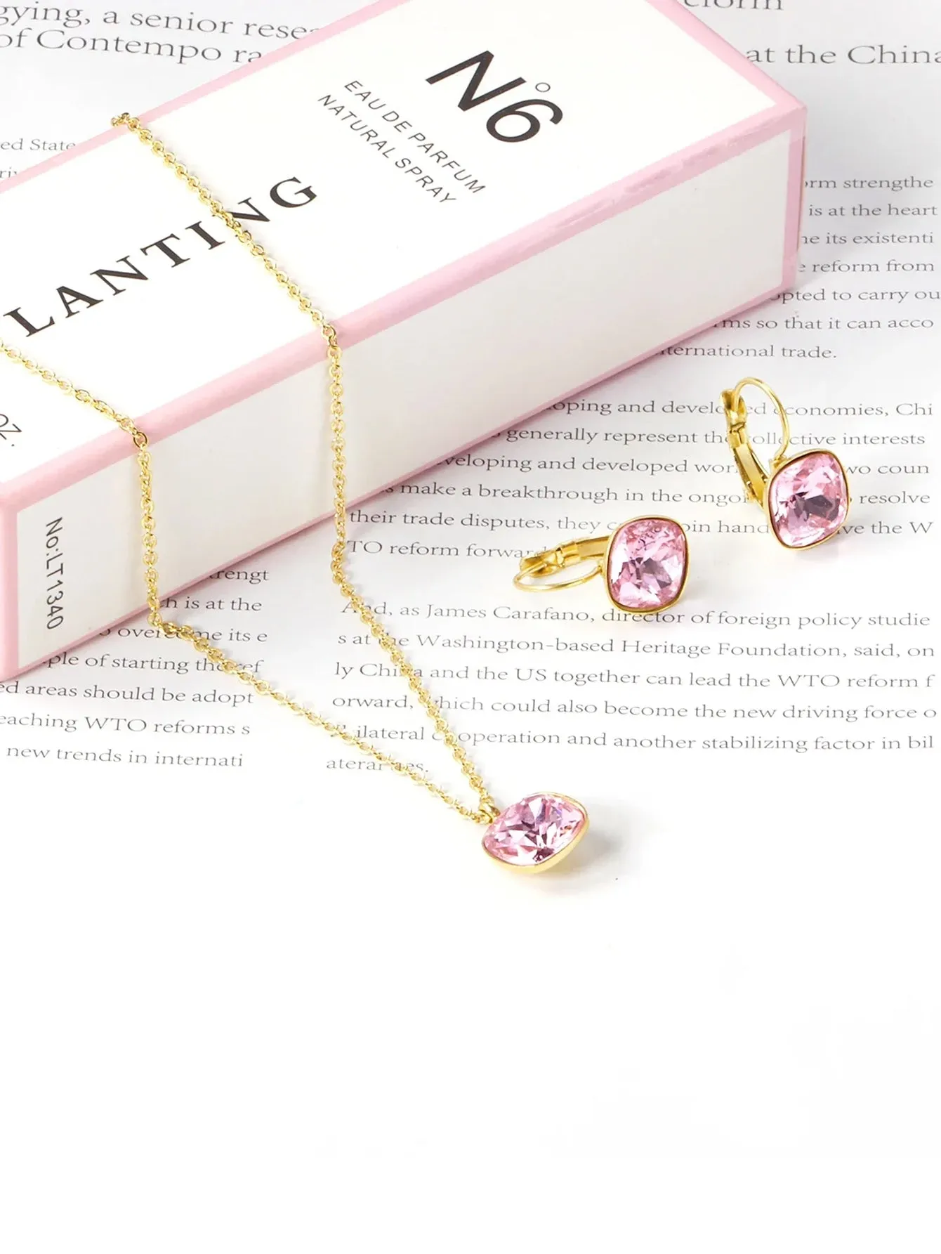 Stainless Steel Pendant Necklace Earrings Jewelry Set - FD ⚡