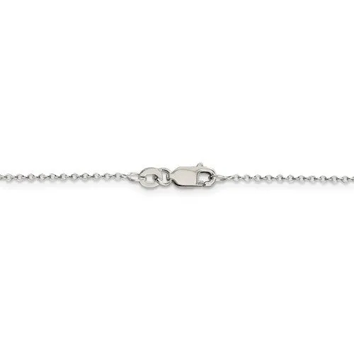Sterling Silver 1mm Wide Cable Necklace Chain - Various Lengths