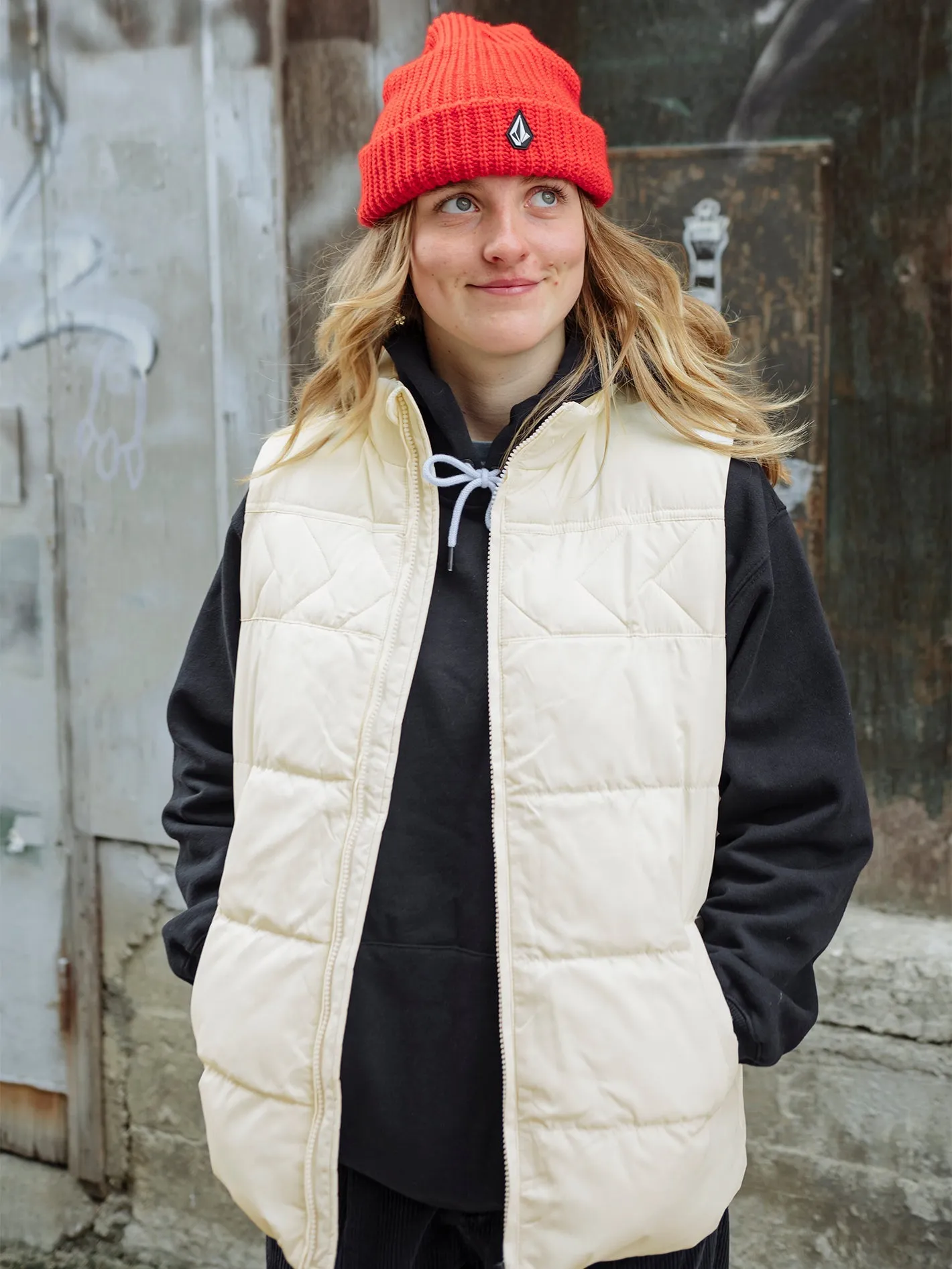 Stone Castine Puff Vest - MOONBEAM