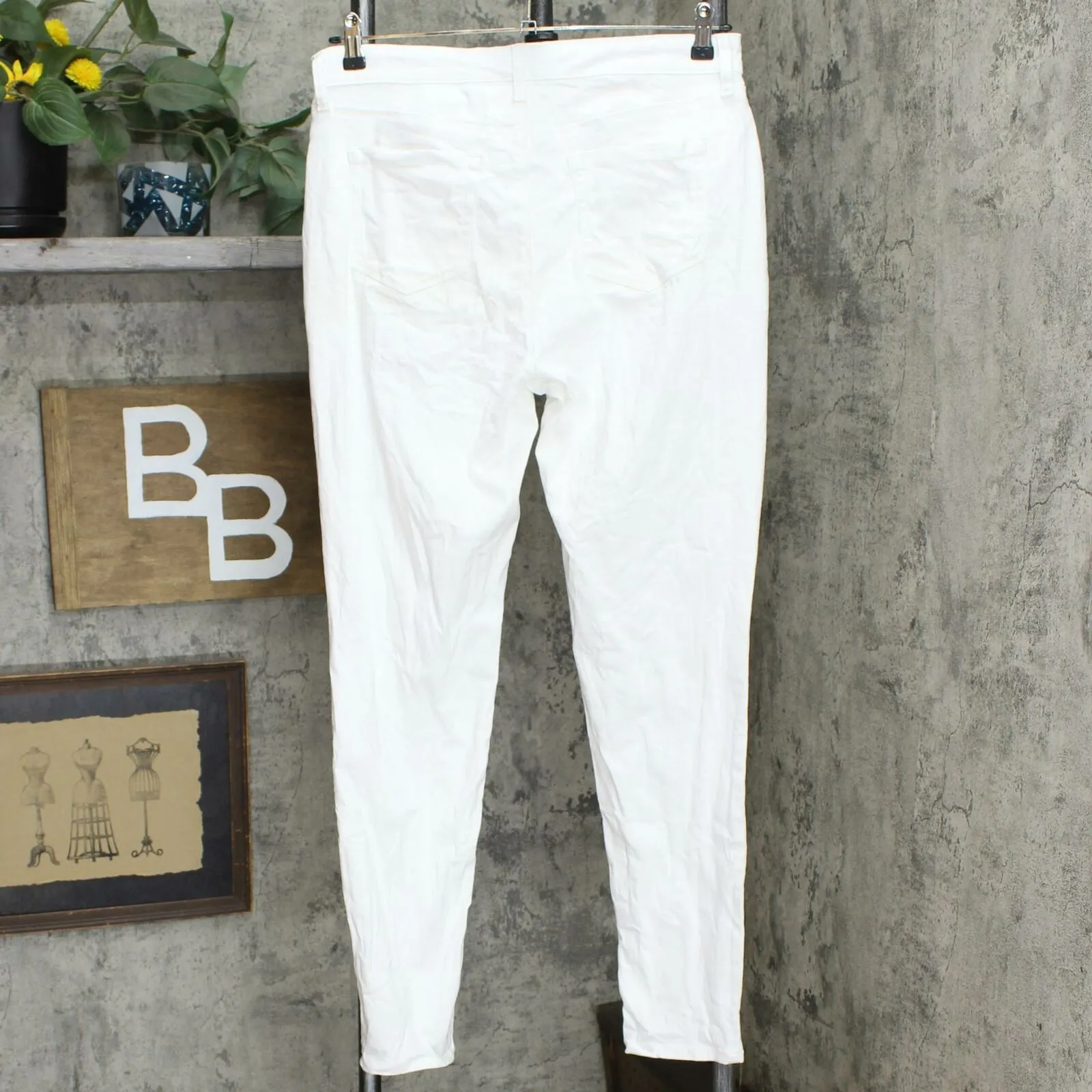 Style & Co Women's Curvy Fit Skinny Jeans Bright White 12 LONG